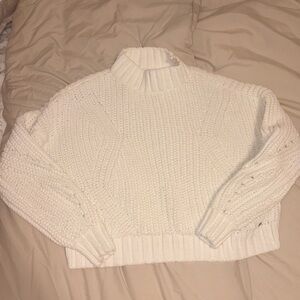 Hollister Cream Turtleneck Sweater